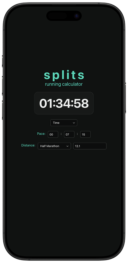 Splits app screenshot